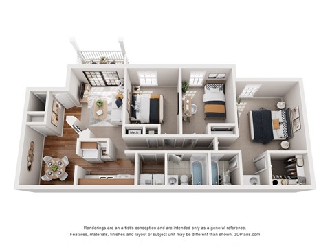 a 1 bedroom floorplan is shown in this illustration